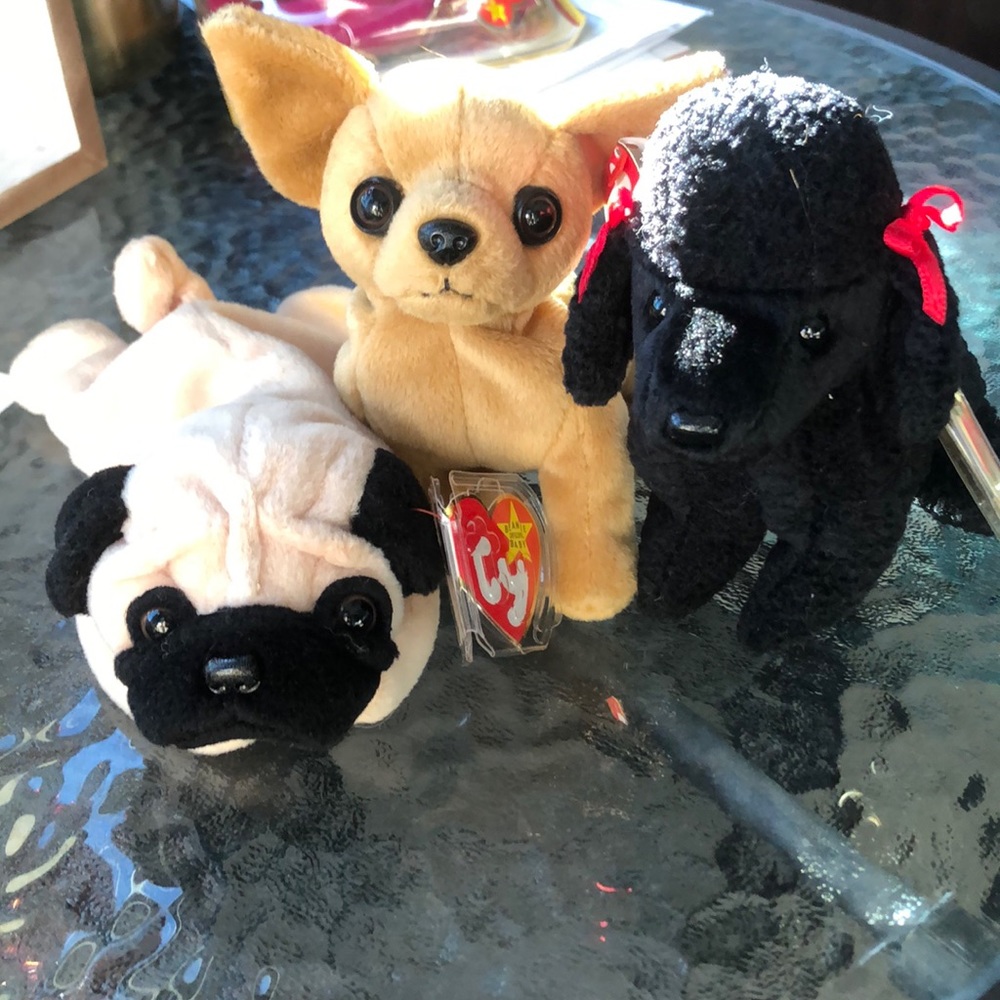 Ty Beanie babies - Gigi, Pugsley & Tiny